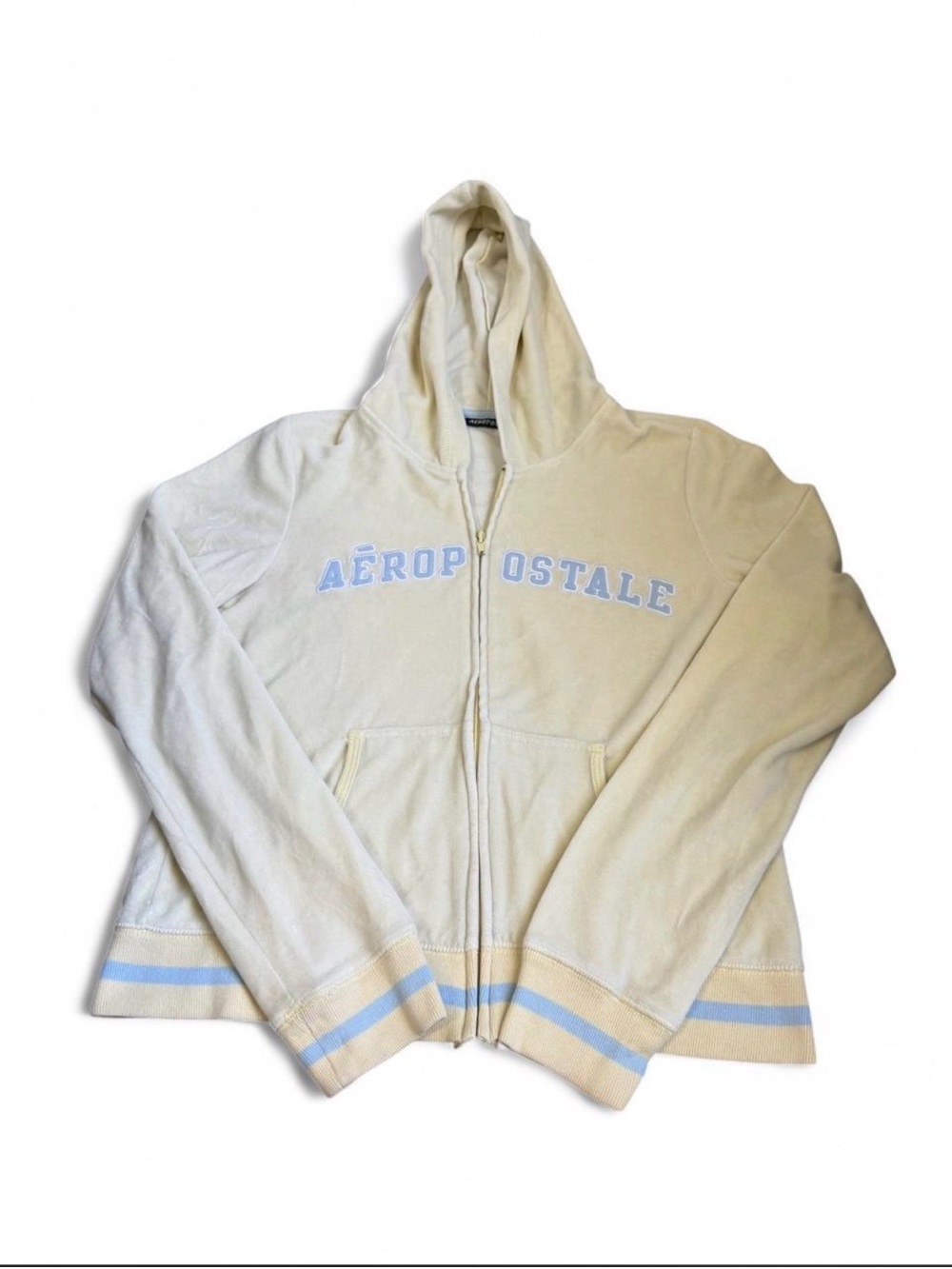 Aeropostale Yellow Hoodie with Light Blue Logo